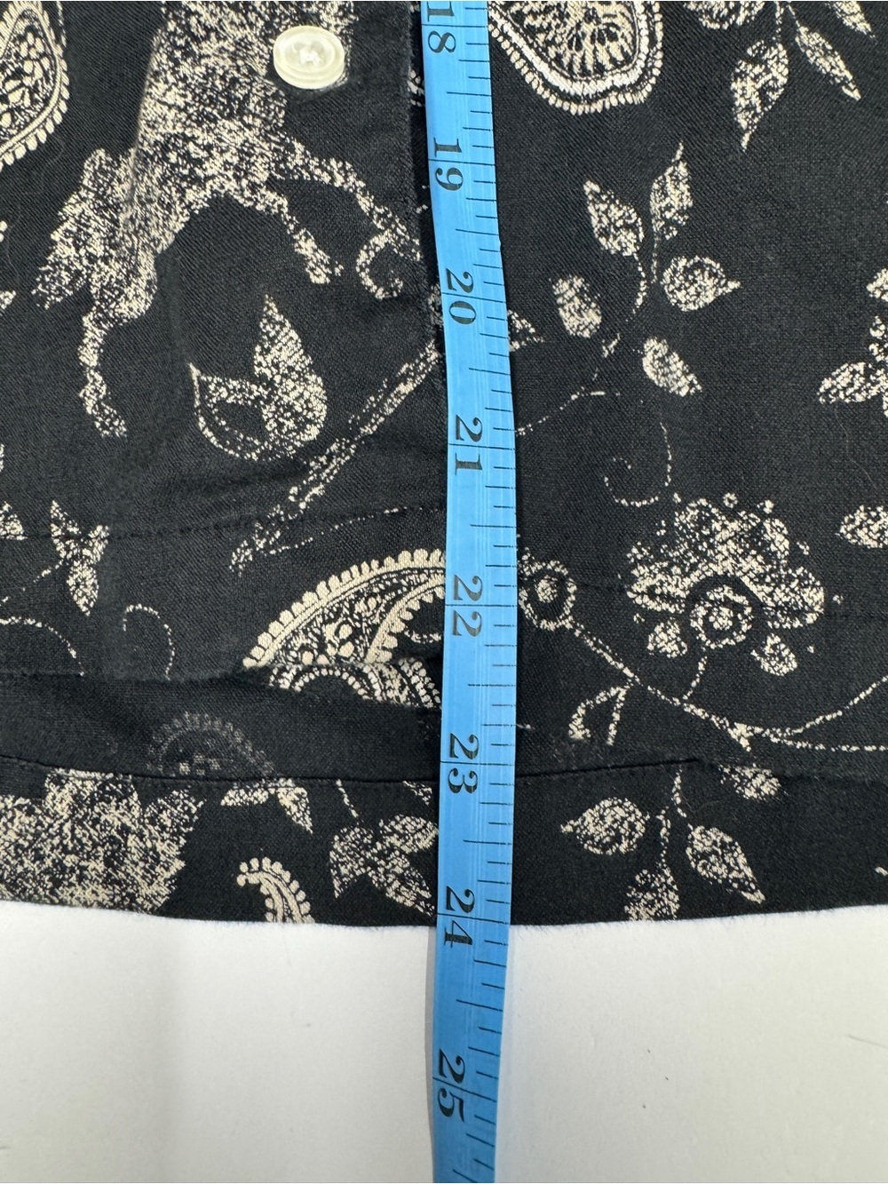 Vintage Bit & Bridle Short-Sleeve Paisley Horse Print Button-Down Shirt - Picture 8 of 8